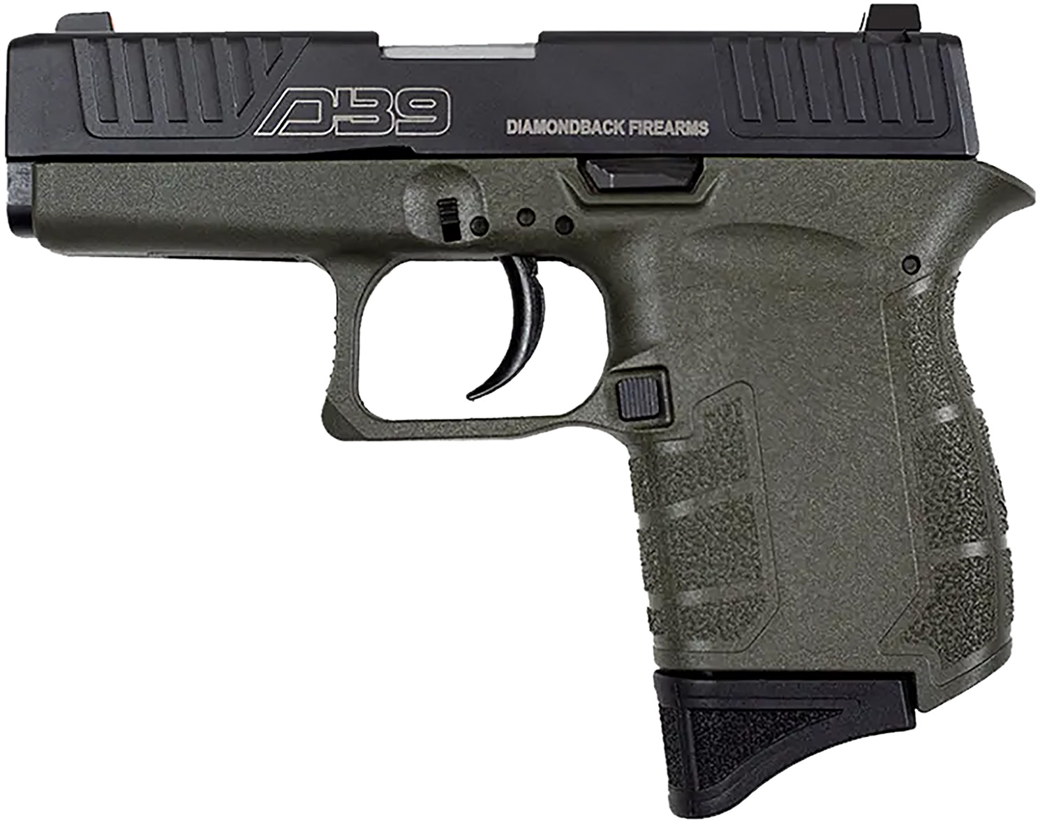 DIAMONDBACK Db0200p101 Db9 Gen4 Micro-compact Frame 9mm Luger 6+1, 3.10" Stainless Steel Barrel, Black Nitride Serrated Stainless Steel Slide, Od Green Polymer Frame & Grip