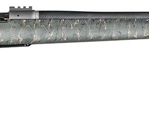 Christensen Arms 8010800107 Summit TI  Full Size 6.5 PRC 3+1, 24" Natural Titanium Steel Threaded Barrel, Natural Titanium Aluminum Receiver, Green w/Black/Tan Webbing Fixed Thumbhole Stock