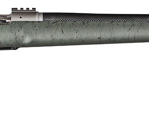 Christensen Arms CA10269815322 Summit TI  Full Size 28 Nosler 3+1, 26" Natural Titanium Steel Threaded Barrel, Natural Titanium Aluminum Receiver, Green w/Black Webbing Fixed Thumbhole Stock