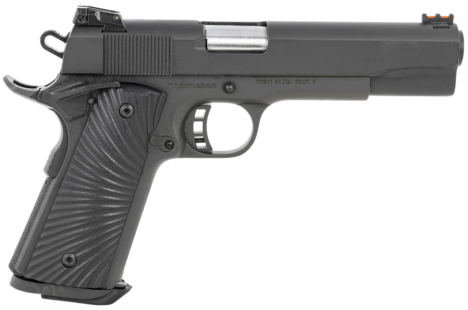 TAYLORS & Company 230056 1911 Tactical Full Size 10mm Auto 8+1, 5" Stainless Steel Barrel, Black Parkerized Serrated Slide, Black Parkerized Steel Frame W/beavertail, Black/gray G10 Grip