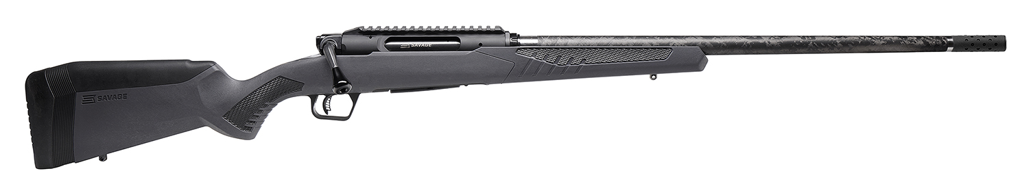 SAVAGE Arms 57895 Impulse Mountain Hunter 6.5 Creedmoor 4+1 22" Threaded Proof Research Carbon Fiber Barrel, Gray Accustock With Black Rubber Cheek Piece And Grips