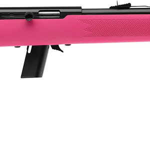 Savage Arms 40218 64 F Full Size 22 LR 10+1 21" Matte Black Carbon Steel Barrel, Grooved Receiver, Pink Fixed Synthetic Stock