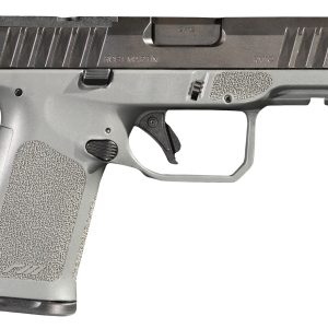 Rost Martin RM1CGRYOS RM1C  Compact Frame 9mm Luger 15+1/17+1 4" Black Steel Barrel, Black Tenifer Optic Ready/Serrated Steel Slide, Stone Gray Polymer Frame w/Picatinny Rail, RGT Grip, Ambidextrous