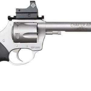 Charter Arms 79965 Mastiff Target Large Frame 9mm Luger 5 Shot, 6" Stainless Steel Barrel, Cylinder & Frame, Sightmark Micro Optic, Picatinny Rail, Black Rubber Grip, Exposed Hammer
