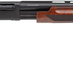 Rock Island PA12MNL28 Pump Action Waterfowl 12 Gauge Pump 3.5" 4+1, 28" Black Anodized Smooth Bore/Vent Rib Barrel & Aluminum Receiver, Fixed Walnut Wood Stock