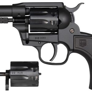 Diamondback DB0600A001 Sidekick Dual Cylinder 22 LR/22 Mag 9 Shot 3" Black Cerakote Steel Barrel & Cylinder, Zinc Alloy Frame, Black Birdshead Polymer Grip, Hammer Safety, Exposed Hammer