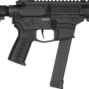 CMMG 99A890FAB Banshee MKGS 9mm Luger 33+1 5" Black Nitride Medium Taper Threaded Barrel, EML 4" M-LOK Handguards, Black Armor Cerakote Aluminum Picatinny Rail Receiver, CMMG Zeroed Grips
