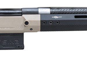Howa HHERA65CCFTAN M1500 Hera 6.5 Creedmoor 5+1 24" Carbon Fiber Threaded Barrel, Black Rec, Tan & Black Hera H7 Chassis Stock