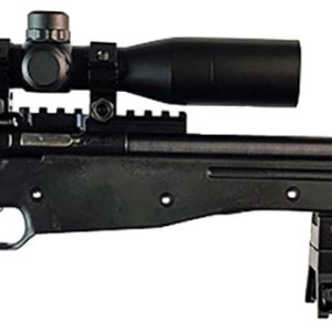 Crickett KSA2159 CPR Complete Package 22 LR Caliber with 1rd Capacity, 16.12" Bull Barrel, Blued Metal Finish & Fixed Adjustable Cheek Piece Black Stock Right Hand (Youth) Includes Scope & Bipod