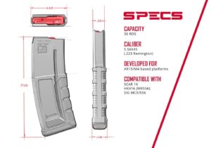 A picture of 0007641 thril usa 556x45mm dark earth polymer 30 round magazine with USA Gun Store