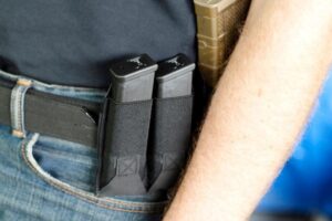 A picture of 0008900 blue force gear belt mounted ten speed double pistol mag pouch with USA Gun Store