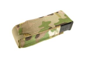 A picture of 0008955 blue force gear single pistol mag pouch classic style w flap fits lights multitools multicam with USA Gun Store