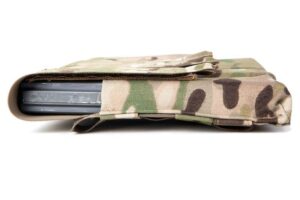 A picture of 0009038 blue force gear triple m4 mag pouch classic style with flap one mag per pocket multicam with USA Gun Store