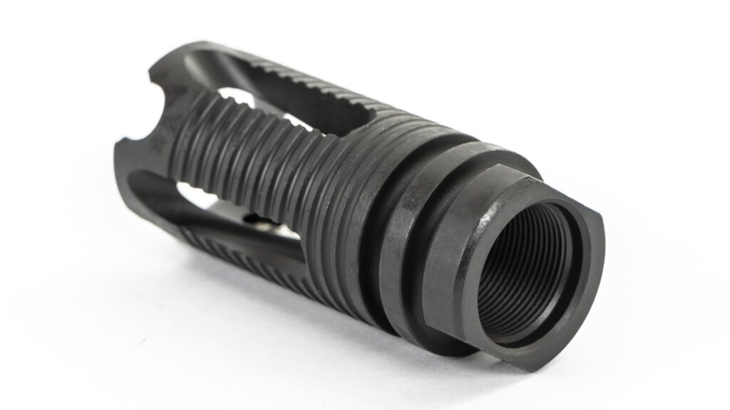 A picture of 0009944 ar15 phantom style flash hider 58 32 with USA Gun Store