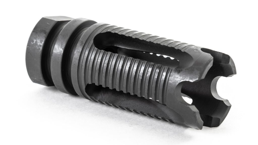 A picture of 0010204 kak industry ar15 phantom style flash hider 12 28 with USA Gun Store