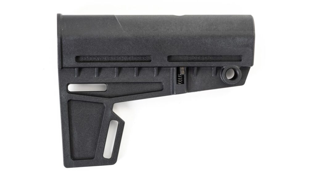 A picture of 0010229 shockwave blade classic pistol stabilizer black with USA Gun Store