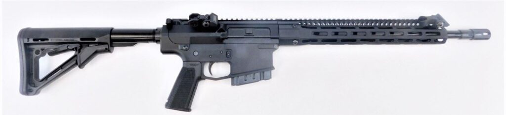 A picture of 0011623 troy m4a4 308 semi auto rifle 16 barrel socc 13 hp rail with sights with USA Gun Store
