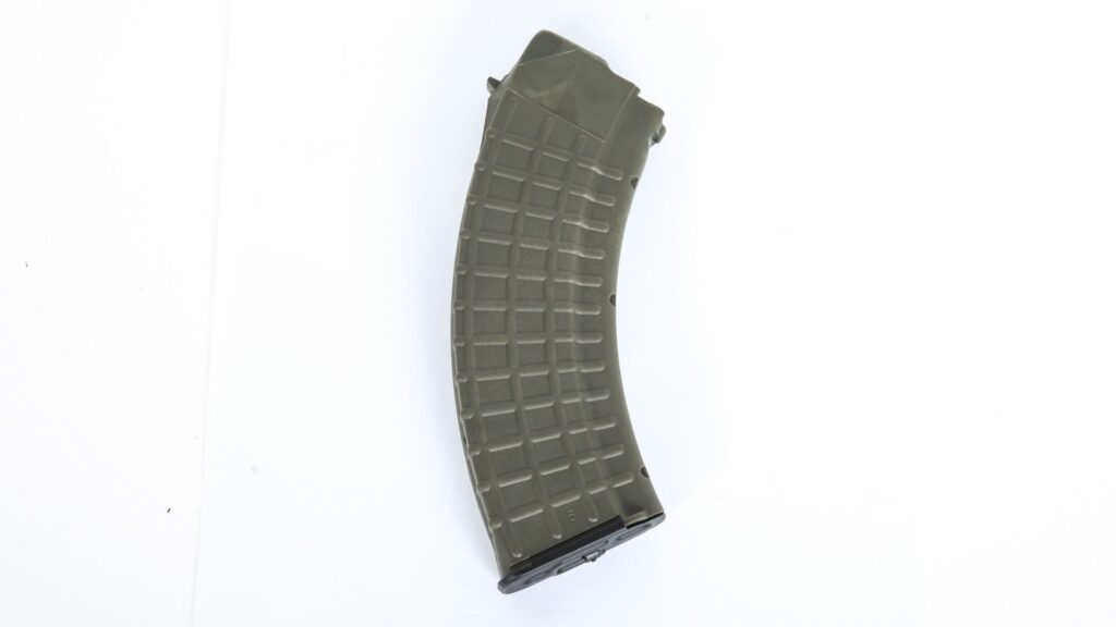 A picture of 0011684 arsenal circle 10 762x39mm factory original od green polymer 30 round magazine with USA Gun Store