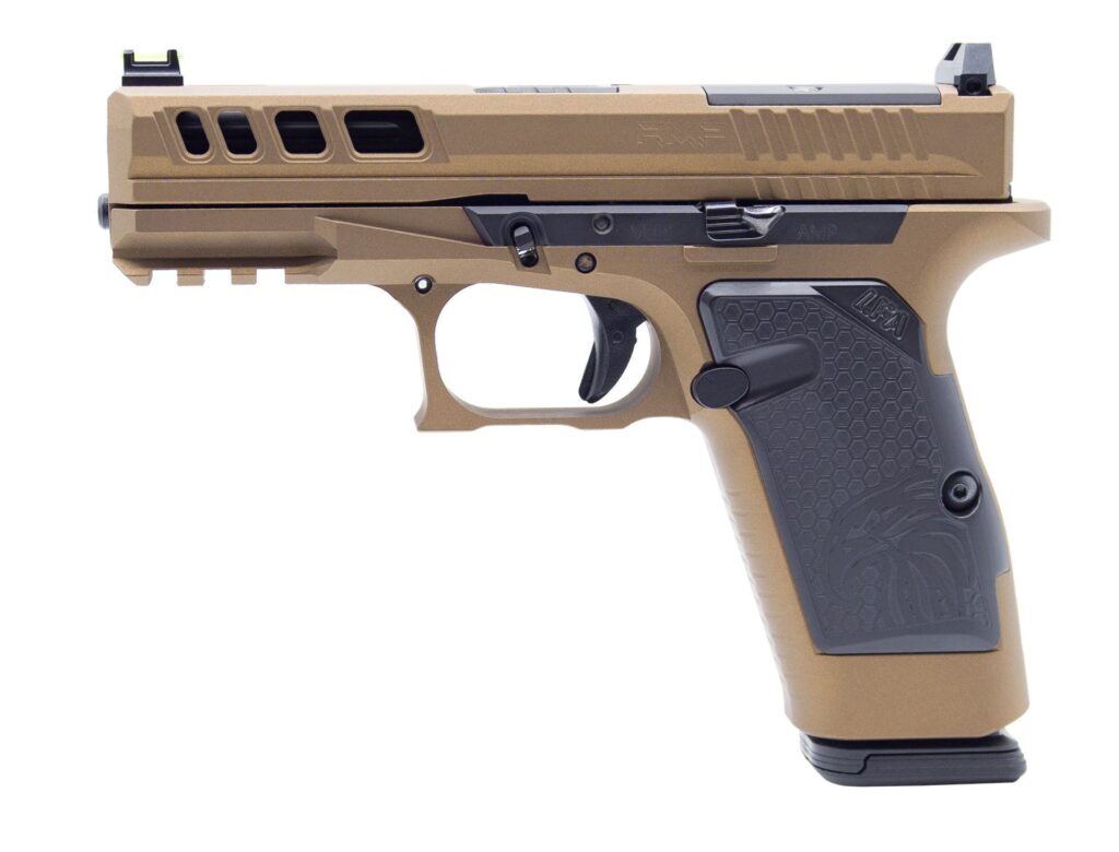 A picture of 0011711 lfa lf ampx pistol g19x frame 9mm 39 in barrel 17rd burnt bronze with USA Gun Store