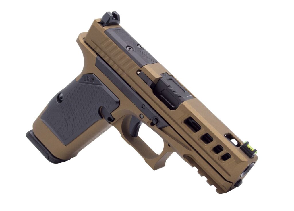 A picture of 0011712 lfa lf ampx pistol g19x frame 9mm 39 in barrel 17rd burnt bronze with USA Gun Store