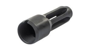 A picture of 0012339 arsenal ar m1 4 port flash hider 762x39mm 24x15mm rh threads stainless steel cerakote us made with USA Gun Store