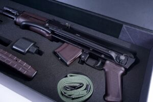 A picture of 0013057 arsenal sam7uf 85pm 762x39mm semi auto plum under folder rifle plum 10rd mag with USA Gun Store