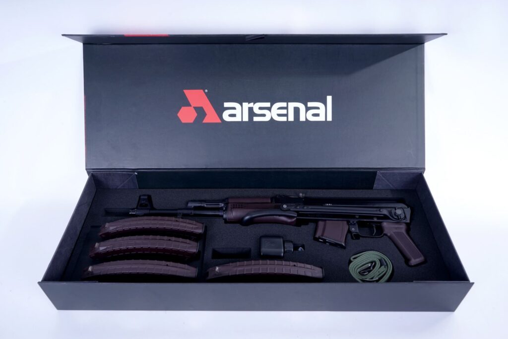 A picture of 0013058 arsenal sam7uf 85pm 762x39mm semi auto plum under folder rifle plum 10rd mag with USA Gun Store