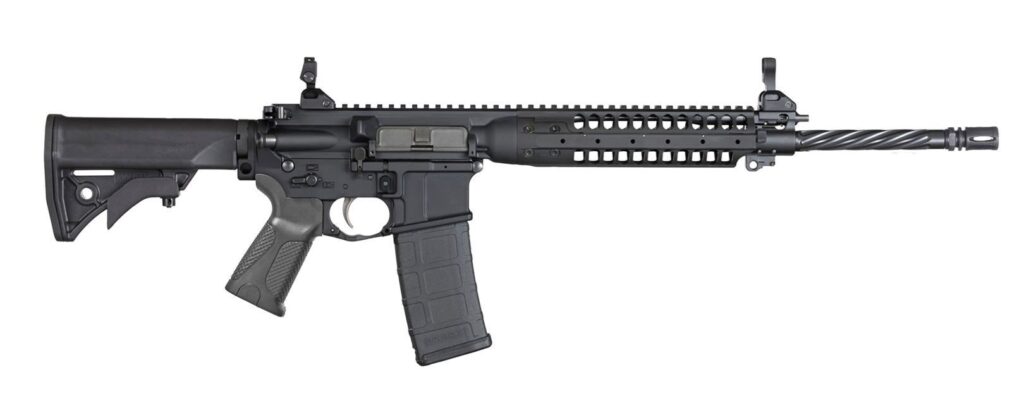 A picture of 0013177 lwrc international ic enhanced 556 161 barrel 30rd 12 x 28 tpi 17 rh black with USA Gun Store