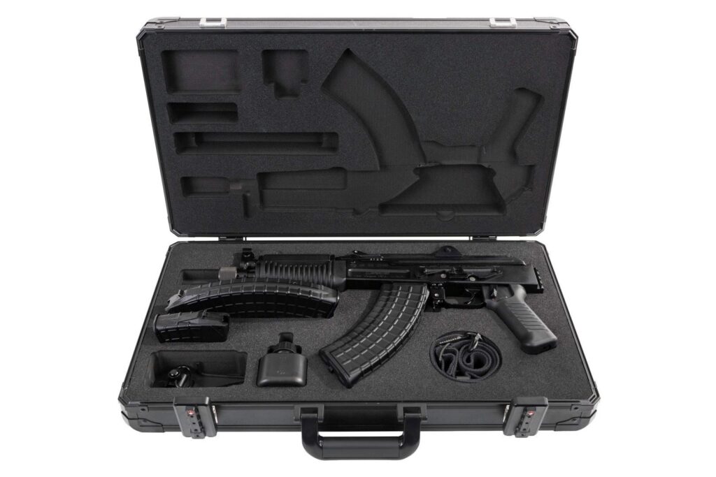 A picture of 0013189 arsenal sam7k ak pistol 762x39mm us furniture 30rd mag hard case with USA Gun Store