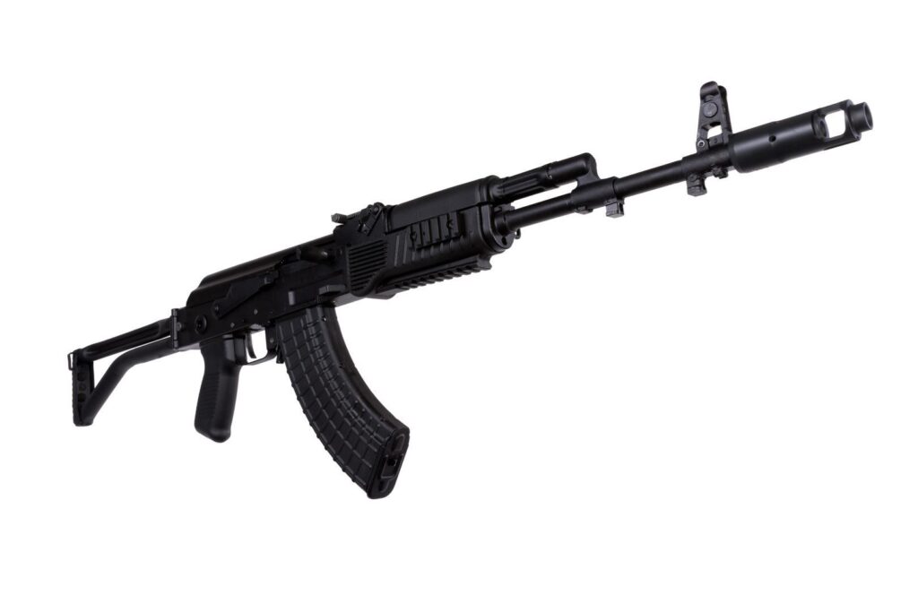 A picture of 0013320 arsenal sam7sf 762x39mm semi auto rifle picatinny rail handguard qd attachments 10rd mag hard case with USA Gun Store