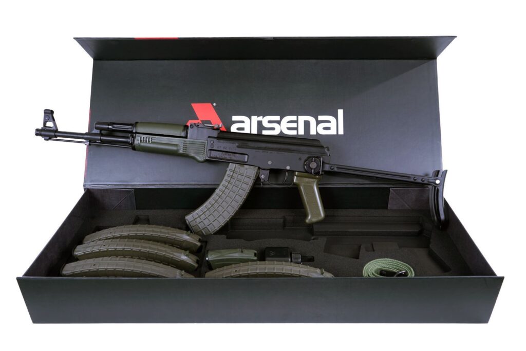 A picture of 0013674 arsenal sam7uf 85gm 762x39mm semi auto od green under folder rifle od green 10rd mag with USA Gun Store