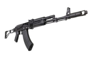 A picture of 0013981 arsenal sam7sf 762x39mm semi auto ak 47 rifle with aluminum side folding buttstock black furniture with USA Gun Store