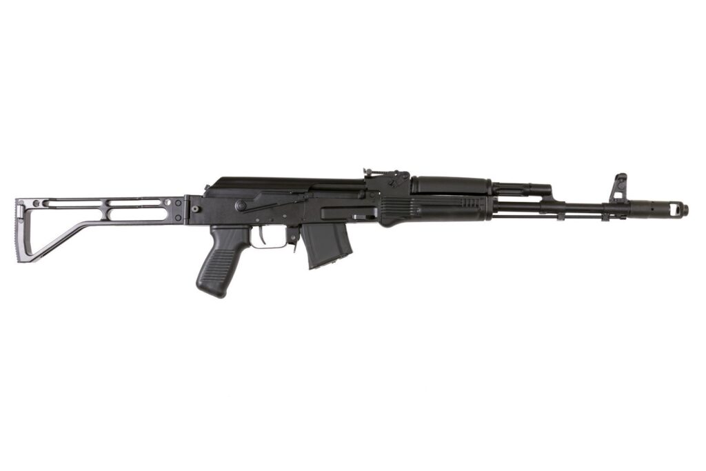 A picture of 0013982 arsenal sam7sf 762x39mm semi auto ak 47 rifle with aluminum side folding buttstock black furniture with USA Gun Store