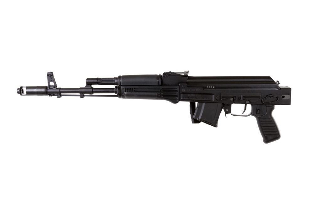 A picture of 0013983 arsenal sam7sf 762x39mm semi auto ak 47 rifle with aluminum side folding buttstock black furniture with USA Gun Store