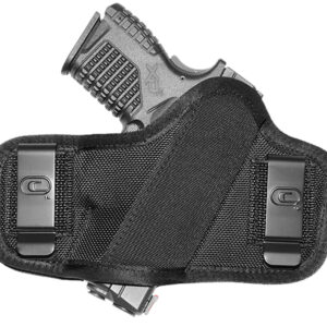 Crossfire Shooting Gear CRFCLPONSA1S2 The Clip-On  OWB Black Ballistic Nylon Belt Clip Fits Subcompact 2-2.50" Barrel Ambidextrous