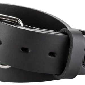 1791 Gunleather BLT014448SBLA 01  Gun Belt Stealth Black Leather 44/48 1.50" Wide Buckle Closure