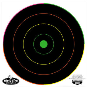 Birchwood Casey 35820 Dirty Bird  8" Bullseye Tagboard Hanging Pistol/Rifle Black/Green 20 Per Pkg