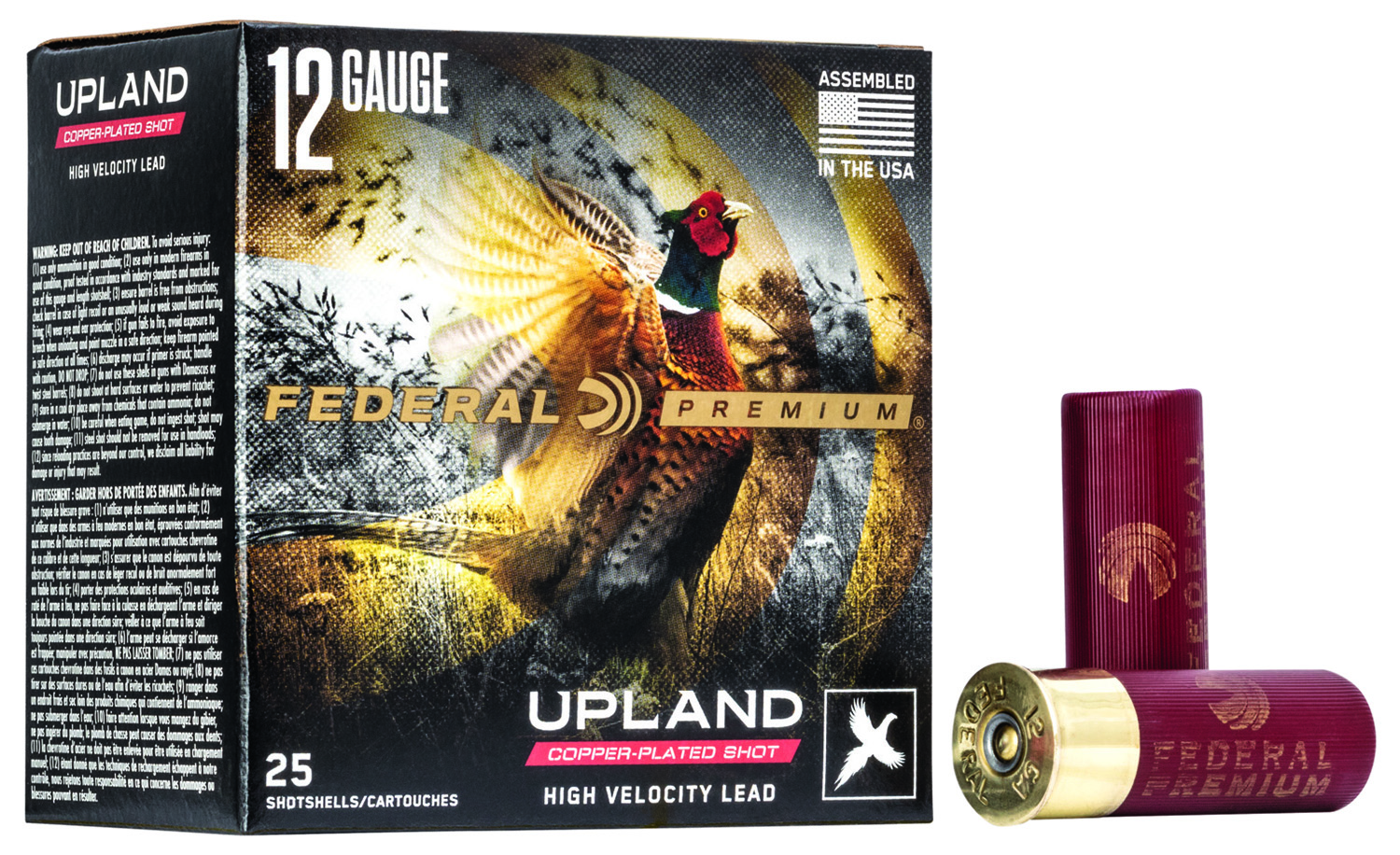FEDERAL P12875 Premium Wing-shok High Velocity 12gauge 2.75" 1 1/8oz 7.5shot 25 Per Box/10 Case