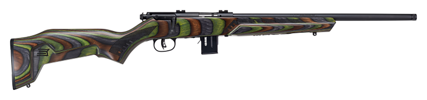 SAVAGE Arms 96636 93r17 Minimalist 17 Hmr Caliber With 10+1 Capacity, 18" Barrel, Matte Black Metal Finish & Boyd's Minimalist Green Laminate Stock Right Hand (full Size)
