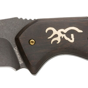 Browning 3220397 Hunter  Large 3.63" Fixed Drop Point Plain Black Oxide Stonewashed 440C SS/Blade Brown Jigged Walnut Handle Includes Sheath