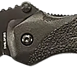 Smith & Wesson Knives SWBLOP2BSCP Black Ops  3.40" Folding Drop Point Part Serrated 4034 SS Blade Black Includes Pocket Clip
