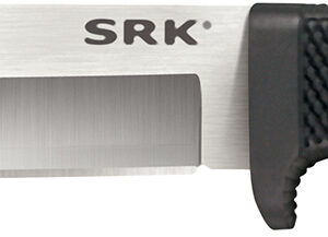 Cold Steel CS-35AN San Mai SRK 6" Fixed Plain Satin VG-10 San Mai Blade/Black Checkered w/Finger Guard Kray-Ex Handle