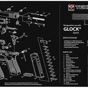 TekMat TEKR20GLOCK-G5 Glock Gen 5 Ultra 20 Cleaning Mat Glock Gen5 Parts Diagram 15" x 20"