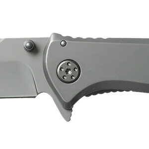 Smiths Products 51010 Titania II 3.50" Folding Drop Point Plain Satin Titanium Coated Stainless Steel Blade/Stainless Steel Handle Includes Pocket Clip