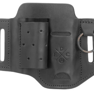 1791 Gunleather HDESLFBLKA EDC Heavy Duty Easy Slide OWB Black Leather Belt Slide Ambidextrous