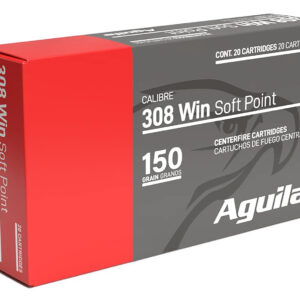 Aguila 8090AG   308Win 150gr InterLock Boat Tail Soft Point 20 Per Box/10 Case