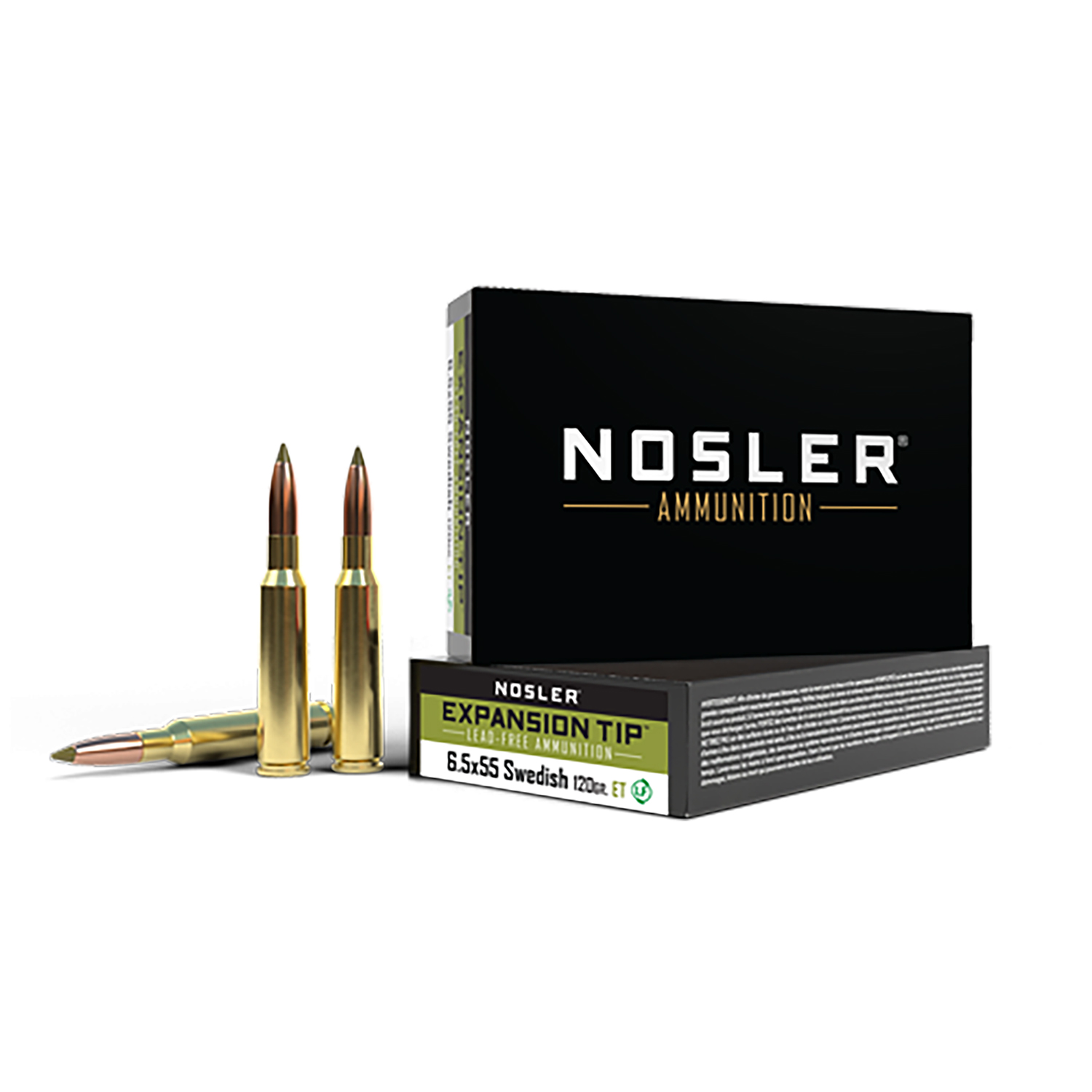 NOSLER 40015 6.5x55swedish 120gr Expansion Tip 20 Per Box/10 Case
