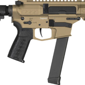 CMMG 99A890FCT Banshee MKGS 9mm Luger 33+1 5" Black Nitride Medium Taper Threaded Barrel, EML 4" M-LOK Handguards, Coyote Tan Cerakote Aluminum Picatinny Rail Receiver, CMMG Zeroed Grips