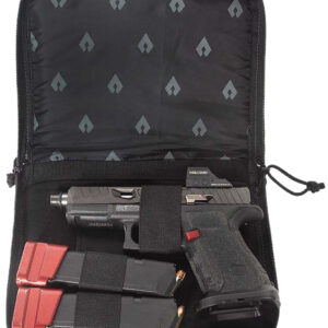 Advance Warrior Solutions SPC9 Single Pistol Case  9.50" Long Black Durable Soft Fabric Compatible w/ Most Standard Sized Pistols