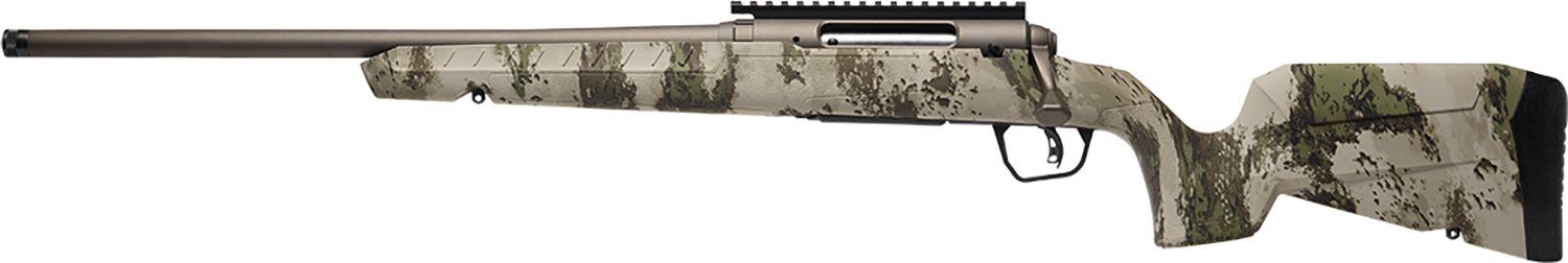 SAVAGE Arms 32308 Axis 2 Pro Compact 223 Rem 4+1 20" Gun Metal Bronze Cerakote Heavy Threaded Barrel & Picatinny Rail Carbon Steel Receiver, Fixed Woodland Camo Synthetic Stock, Left Hand